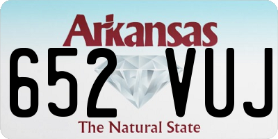 AR license plate 652VUJ