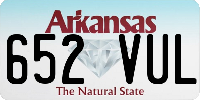 AR license plate 652VUL