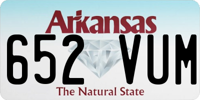 AR license plate 652VUM