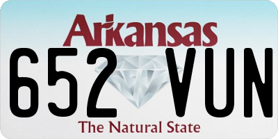AR license plate 652VUN