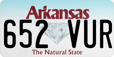AR license plate 652VUR