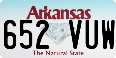 AR license plate 652VUW