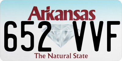 AR license plate 652VVF
