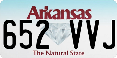 AR license plate 652VVJ