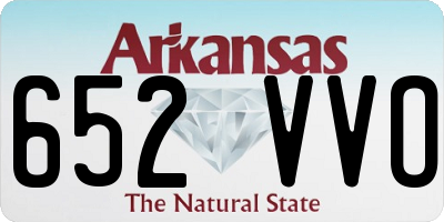 AR license plate 652VVO