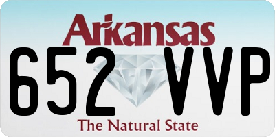 AR license plate 652VVP