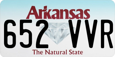AR license plate 652VVR