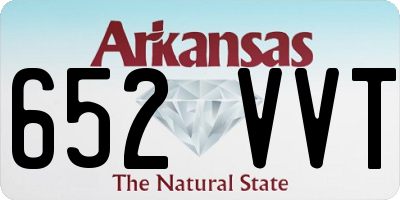 AR license plate 652VVT