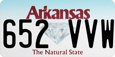 AR license plate 652VVW