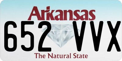 AR license plate 652VVX