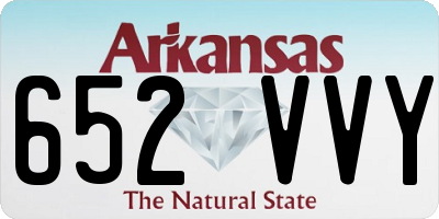 AR license plate 652VVY