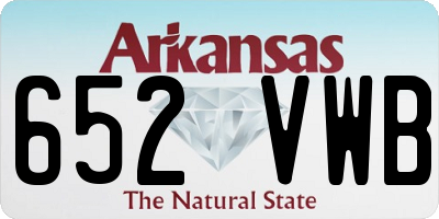 AR license plate 652VWB