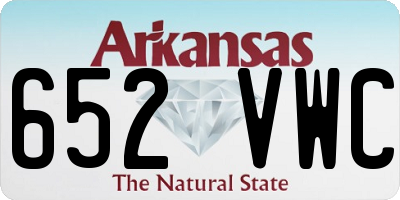 AR license plate 652VWC