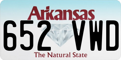 AR license plate 652VWD