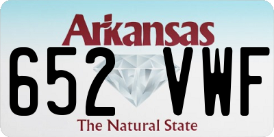 AR license plate 652VWF