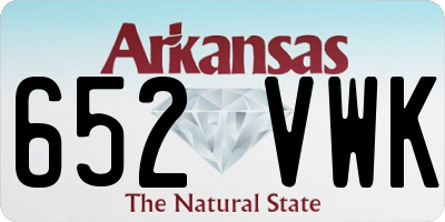 AR license plate 652VWK
