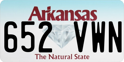 AR license plate 652VWN