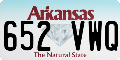 AR license plate 652VWQ