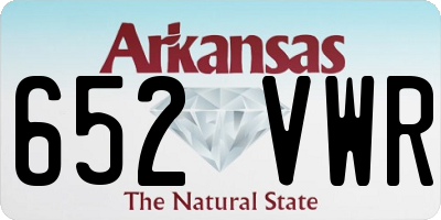 AR license plate 652VWR