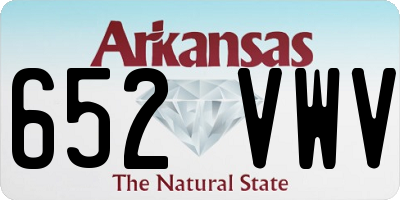 AR license plate 652VWV