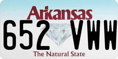 AR license plate 652VWW