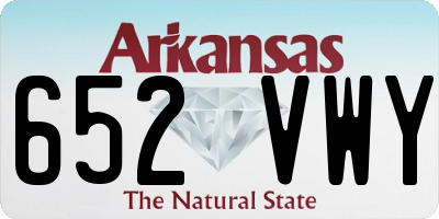 AR license plate 652VWY
