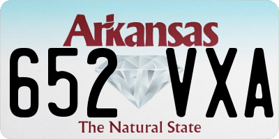 AR license plate 652VXA
