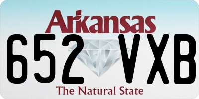 AR license plate 652VXB