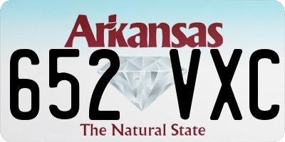 AR license plate 652VXC