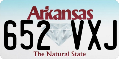 AR license plate 652VXJ