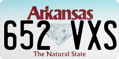 AR license plate 652VXS