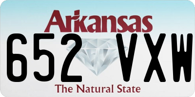 AR license plate 652VXW