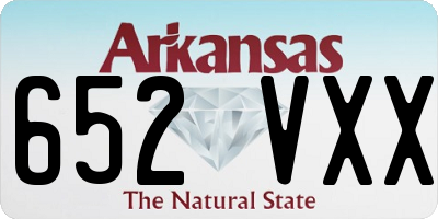 AR license plate 652VXX