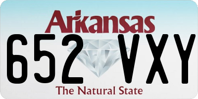 AR license plate 652VXY