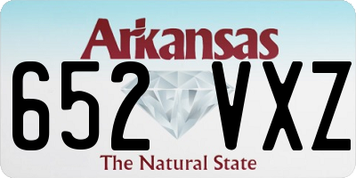 AR license plate 652VXZ