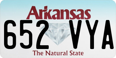 AR license plate 652VYA