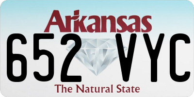 AR license plate 652VYC
