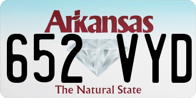 AR license plate 652VYD
