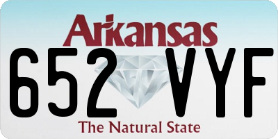 AR license plate 652VYF