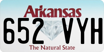 AR license plate 652VYH