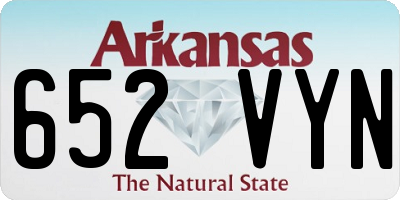 AR license plate 652VYN