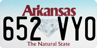 AR license plate 652VYO