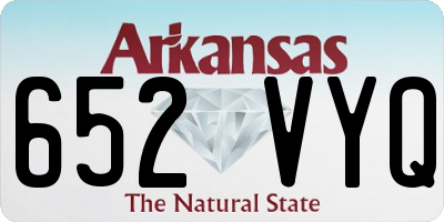 AR license plate 652VYQ