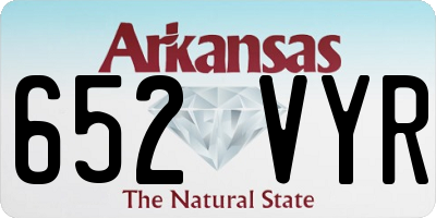 AR license plate 652VYR
