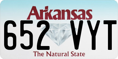 AR license plate 652VYT