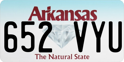 AR license plate 652VYU