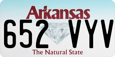 AR license plate 652VYV