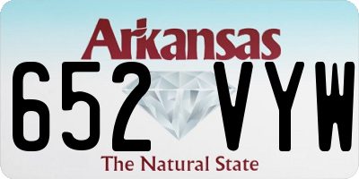 AR license plate 652VYW