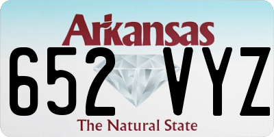 AR license plate 652VYZ