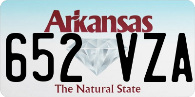 AR license plate 652VZA